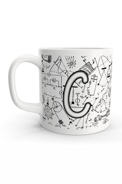Rock'n Fox Letter C Physical Formula Design Mug with Letter