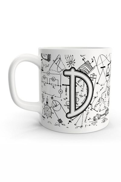 Rock'n Fox Letter D Physical Formula Design Mug with Letter