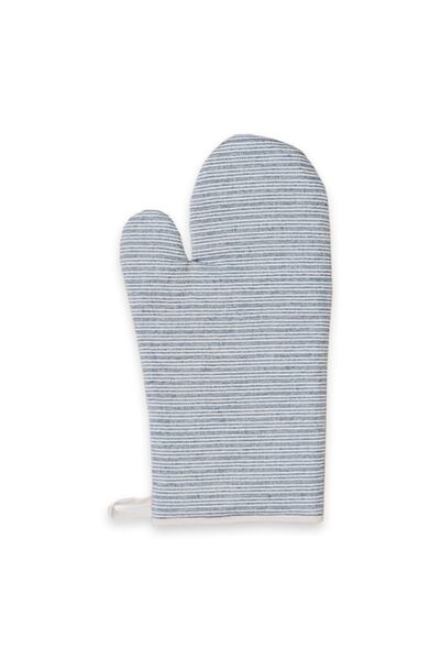 ÖDEL HOME قفازات مطبخ من قماش بولدان مخططة مقاس 20 × 35 سم