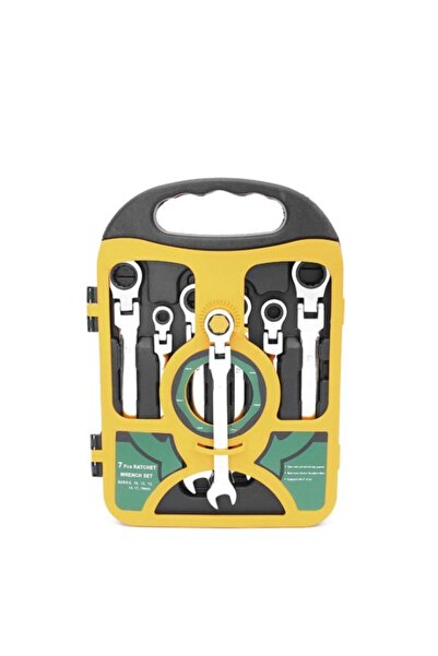 Hırdavat Garajı 7 Parça Mafsallı Cırcırlı Kombine Anahtar Takımı Seti Oynar B...