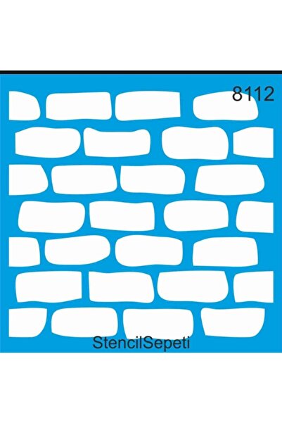 DERYA DESİNG ART Tuğla Deseni Stencil Şablon St8112 30x30 Cm