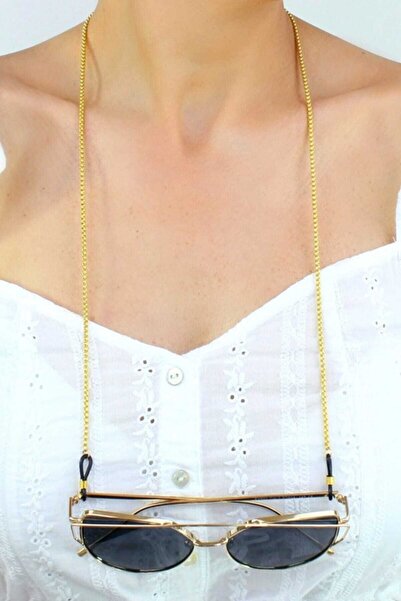 X-Lady Accessories Kadın Gözlük Zinciri Iç Içe Geçmeli Ince Gold