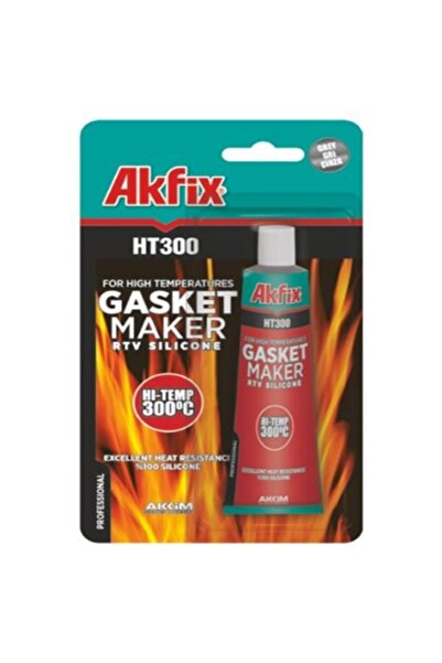 Akfix Ht300 Yüksek Isı Silikonu Isıya Dayanıklı Kırmızı Silikon 300 °c Ye Kadar Dayanıklı 50 Gr.