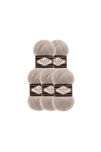 Alize 5 τεμάχια Superlana Classic Hand Knitting Thread Thread Κωδικός χρώματος 152 Beige Melange