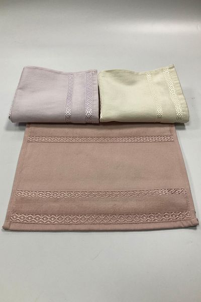 Fiesta Tassel-Free Velvet Towel with Spacing 30x50 3 pcs