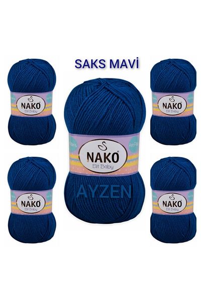 NAKO Ελίτ Μωρών Χειροποίητο Νήμα 5 Τεμάχια (100γρ X 5 Τεμάχια)
