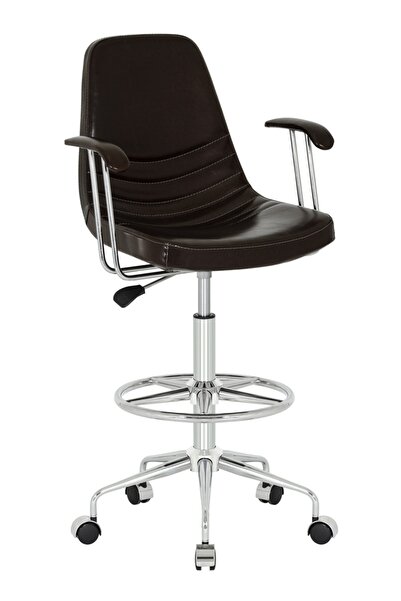 Bintaş Mobilya Rose Tekerlekli Kollu Bar Sandalyesi