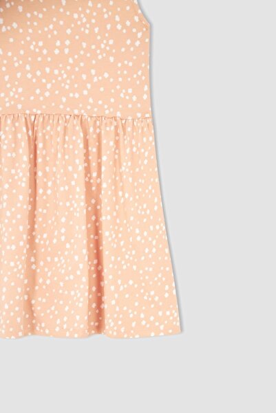 DeFacto Αμάνικο βαμβακερό χτενισμένο καλοκαιρινό φόρεμα με κανονική εφαρμογή