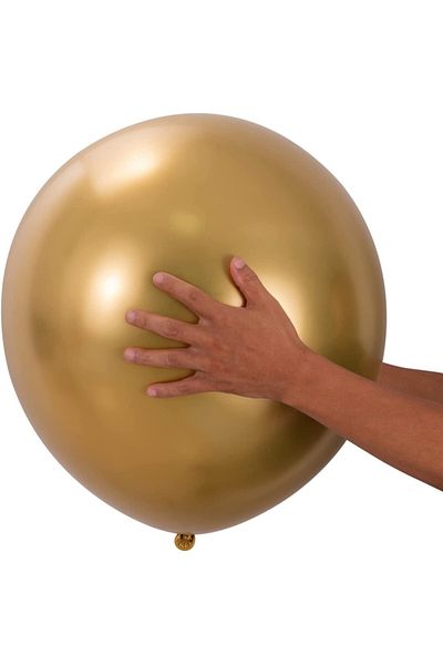 KBK MARKET 18 Inch Chrome Jumbo Balloon Gold