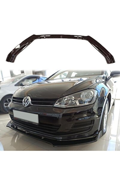 KOTO Volkswagen Golf 7 Mk7/ 7,5 Için Ön Tampon 3 Parça Lip 2012-2019 Siyah Uy...