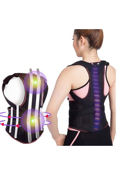 Ankaflex Double Underwire Upright Posture Corset Medical Anti-Humpback Waist Back Corset to Stand Upright