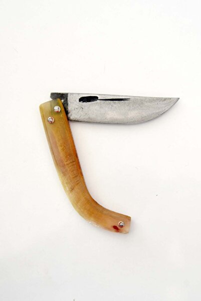 TAPAN BIÇAĞI Kozan Av & Çoban Bıçağı Koç Boynuzu Kara Çelik 23 Cm C10 - S13 Cm El Yapımı Dövme Çelik