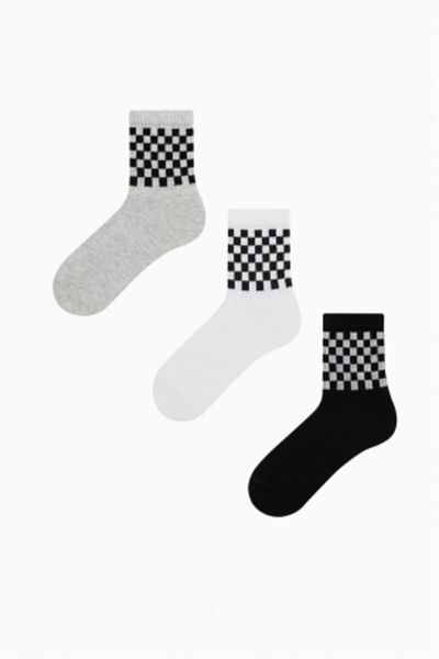 MEM SOCKS Унисекс детски черни чорапи от 3 чифта