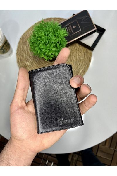 DERKON Folded Genuine Leather Men's Wallet & Card Holder