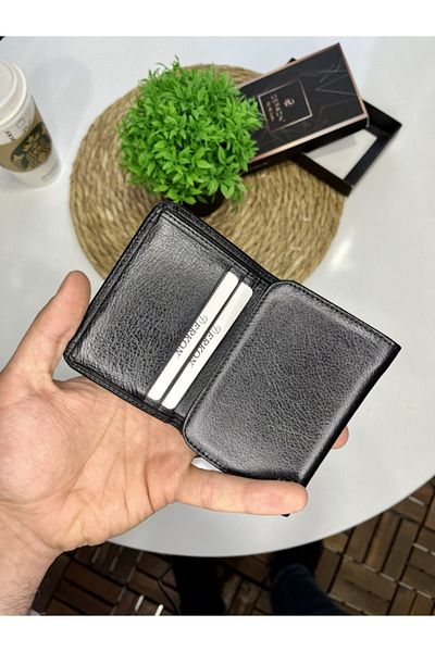 DERKON Folded Genuine Leather Men's Wallet & Card Holder