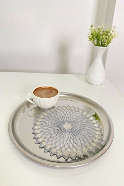 Emtory Home 6 Adet Sunshine Modern Gri & Gold Simli Bardak Altlığı & Kokteyl ...
