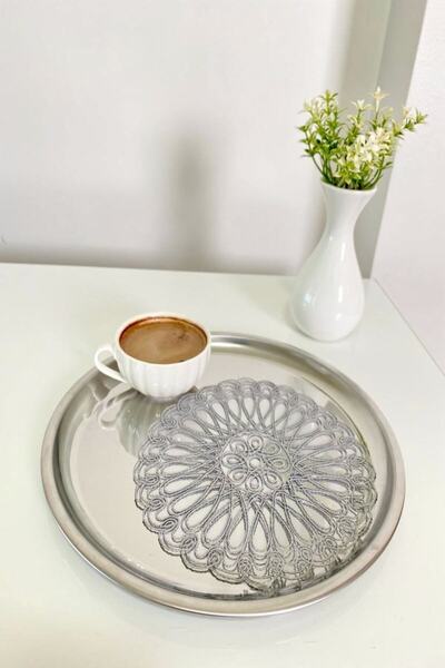 Emtory Home 6 Adet Français Modern Gri Bardak Altlığı & Kokteyl Peçetesi