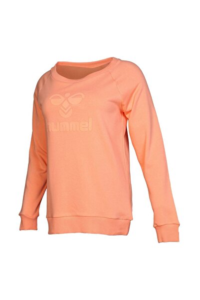 hummel Bisiklet Yaka Regular Fit Düz Turuncu Kadın Sweatshirt - 920842-5017hmlalmeda