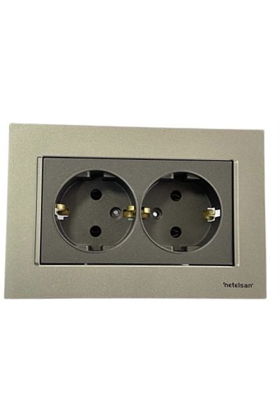 Netelsan Double Grounded Socket Anthracite / Titanium