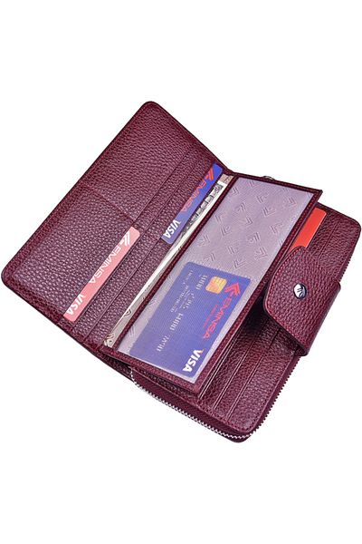 Eminsa Claret Red Leather Women's Wallet