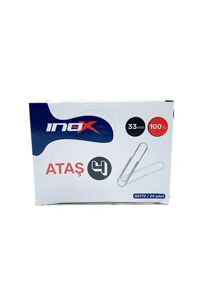 inox 33 мм кламери за хартия 100 бр.