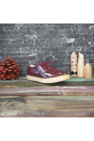 Mini Angel F150 Bordo Rugan Unisex Ortopedik Okul Ayakkabısı
