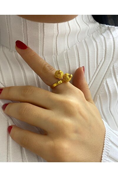 bestmysilver Kadın Gümüş Kazaziye Top Yüzük