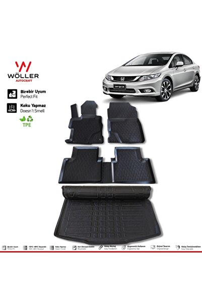 wöller Honda Civic Fb7 Paspas Bagaj Havuzu 2012 2016 Arası 3d Havuzlu