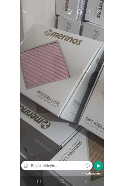 Merinos Modern Line 3 Parça Battaniye Seti - Gül Kurusu ( Kutulu Çeyizlik )