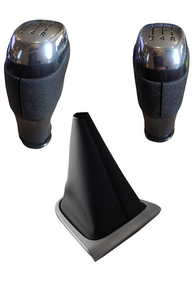 ZETOTO Renault Clio 4 Gear Shift Knob and Gaiter Black Lower Framed Set