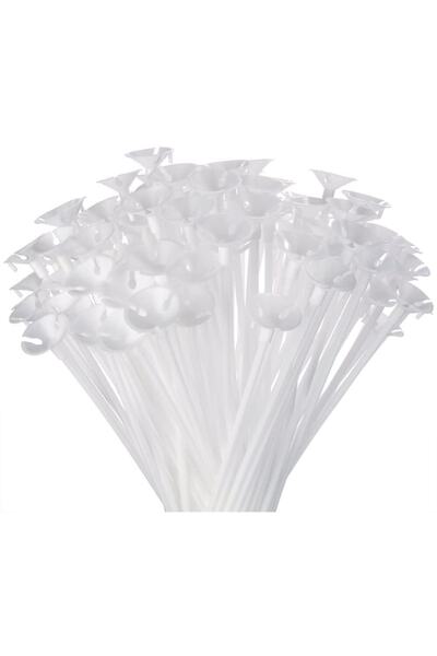 Parti dolabı 100Pcs Plastic Balloon Sticks And 100Pcs Cup Sticks Balloon Stick Stick Set