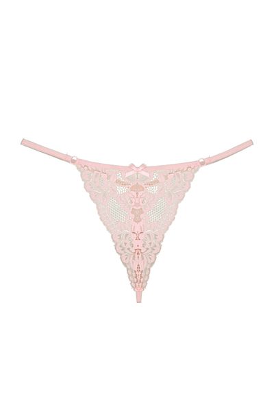 Zena Lace Detailed Powder Women's Panties - Rope String Back
