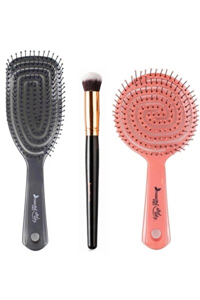 nascita Τρισδιάστατη οβάλ βούρτσα μαλλιών Pink Pro