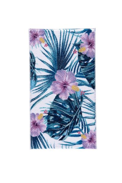 Confetti Hibiscus 57X100 Lilac Bath Rug