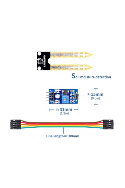 ROBİZ Toprak Nem Sensörü Arduino Higrometre Soil Moisture Sensor