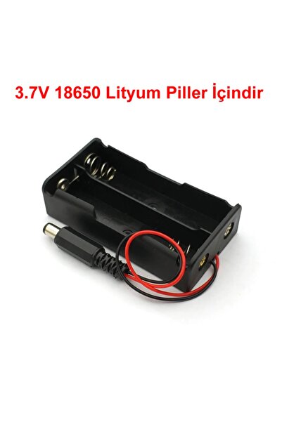 ROBİZ 18650 Pil Yuvası 2'li Adaptör Soketli