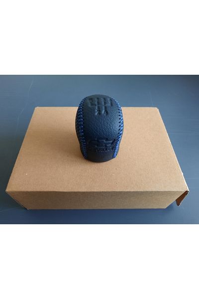 CABU Chevrolet Cruze Gear Shift Knob-5 Speed Lever Compatible-Artificial Leather Coated-With Chevrolet Logo
