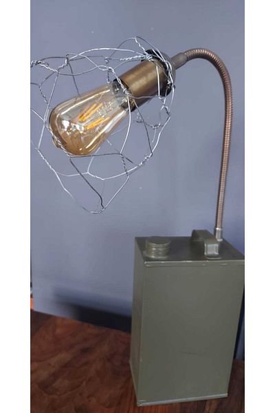 kho military design Wire Lampshade Model on Aircraft Petrol Canister