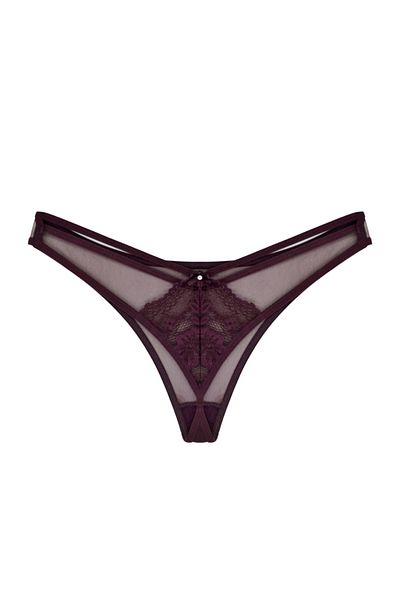 Zena Violet Dantela Spate Tulle Fancy Slip Chiloți Femei