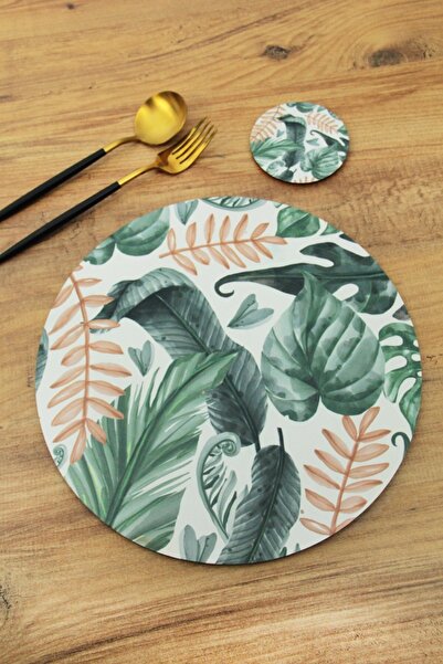 Esafe Home 2-Person Anti-Slip Digital Printed Wooden Charger