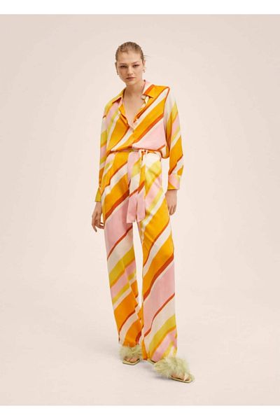 MANGO Woman Patterned Trousers Skirt