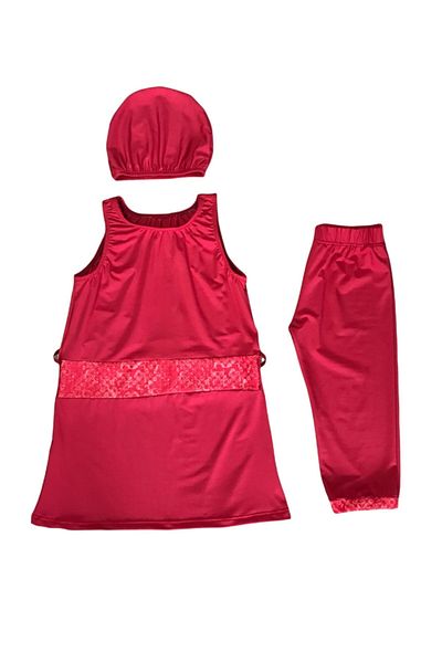 AY-MAY'S Girl's Swimsuit Red