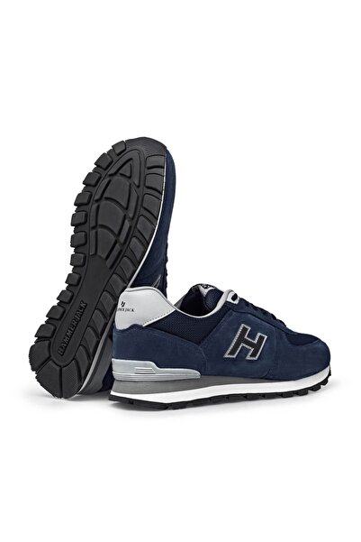 Hammer Jack Περού Ανδρικά δερμάτινα παπούτσια μπλε-ινδιγού γκρι αθλητικά παπούτσια 102 19250-m