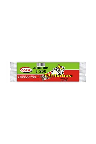 Ögem J250 JUMBO BOY TRASH BAG 80*110 CM 10 PACK 50 PACK 1 BOX (500 PIECES), JUMBO BOY TRASH BAG