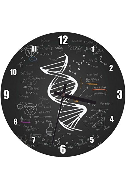 Cakatablo Dna Sarmalı Matematiksel Formüller Ve Geometrik Şekiller Duvar Saat...