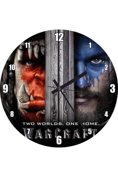 Cakatablo Warcraft Две светове, една отговорност Плакат-часовник за стена (ди...