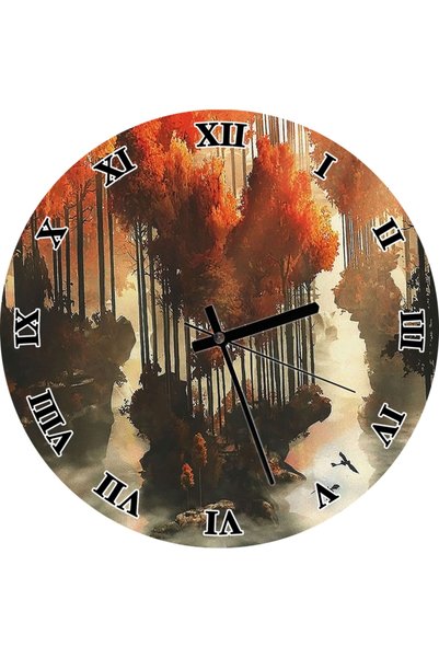 Cakatablo Fantastic Forest Sea Wall Clock (Diameter 30X30 cm)