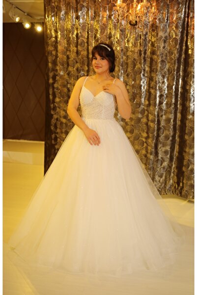 SA&RA SPOSA Berrano Yeni Sezon Patentli Özel Tasarım Kırık Beyaz Gelinlik