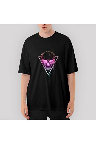 Z zepplin Μπλουζάκι Skull Pink - Kufu Kafa oversized Μαύρο