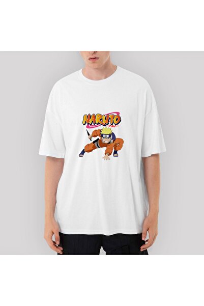 Z zepplin Λευκό μπλουζάκι Naruto oversized